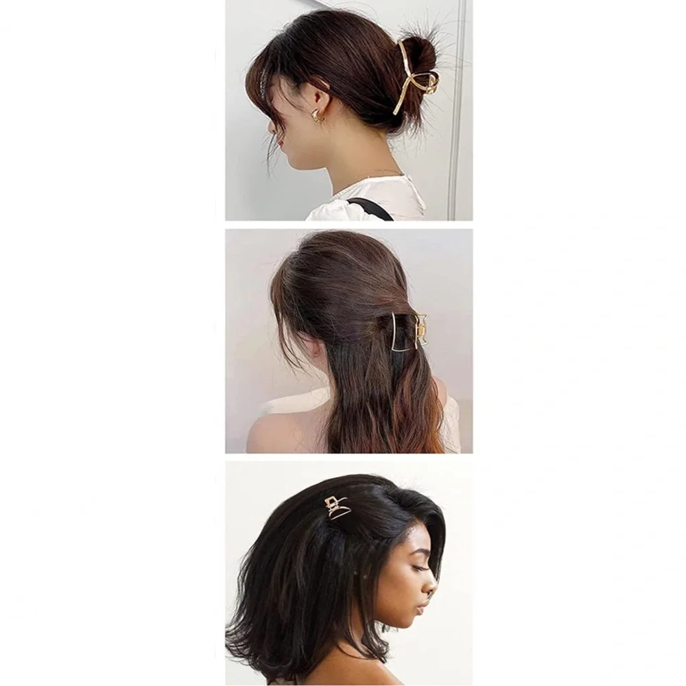 Gold Tone Metal Hair Claw Hair Clip
